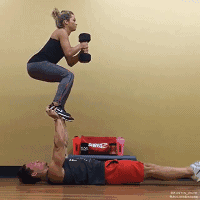  健身就应该这样这对健身情侣牛得快上天了