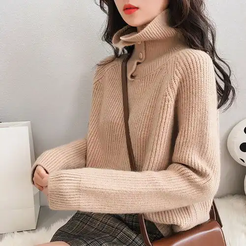  不得不服,老婆穿这慵懒风毛衣,文艺又温柔,比皮草还高档美观