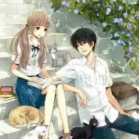  带有梦幻色彩的二次元情侣头像爱你就是一见钟情