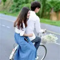  单车情侣头像回忆单车的幸福时光