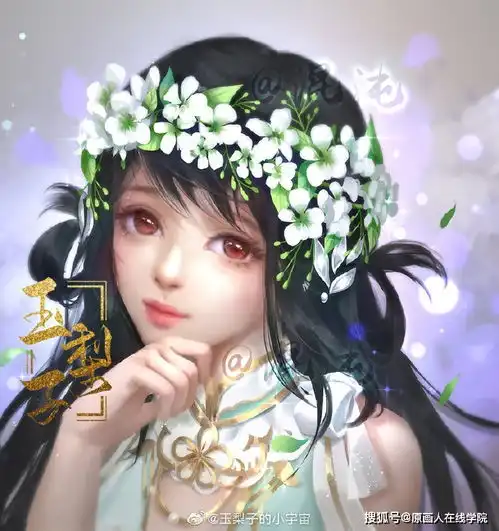  原画人游戏原画教程,古风小姐姐头像画法