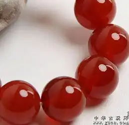  天然红玛瑙手链佛珠手串男女款水晶韩潮本命年饰品开光避邪转运