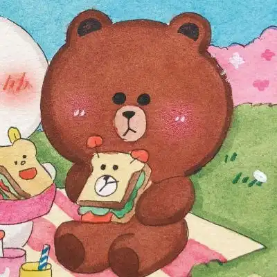  兔和熊情侣头像一左一右,可爱熊兔情头