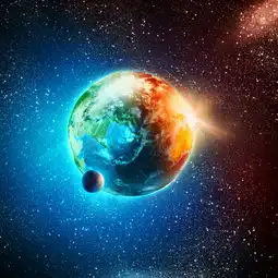  蓝色地球橙色地球高清图片免费下载jpg格式7600像素编号14995582千图网