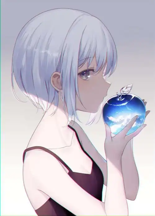 求一组少女吃苹果的动漫高清图