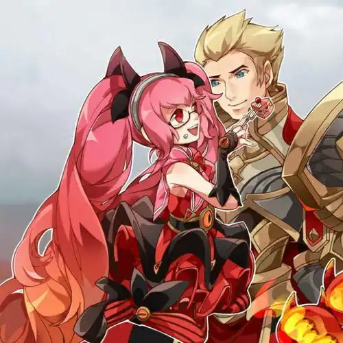  王者荣耀情侣头像安琪拉亚瑟头像