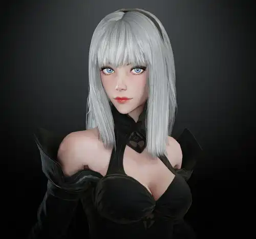  3d模型欣赏小提琴家尼尔2b小姐姐