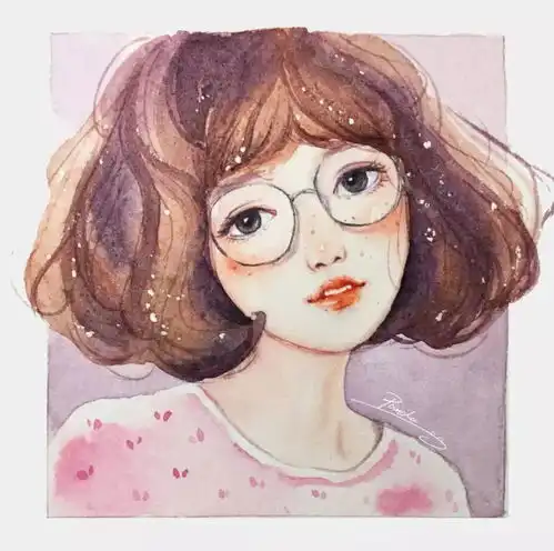  超清新唯美的水彩人物插画,大爱果断的换头像