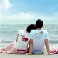  微信情侣头像背影看海微信头像图片大全