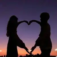  剪影情侣头像一左一右微信头像图片大全