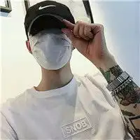  男生头像戴帽子遮脸