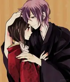  漂亮的情侣插画唯美图片