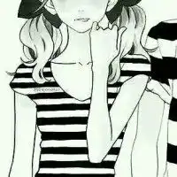  求和这张图片的情头,还求黑白动漫头像,最好只是上半身