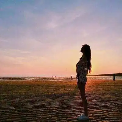  落日夕阳情侣头像