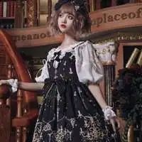  黑色洛丽塔裙子图片真人头像微信头像图片大全