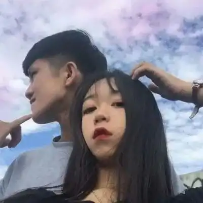  真人情头超甜双人情侣头像