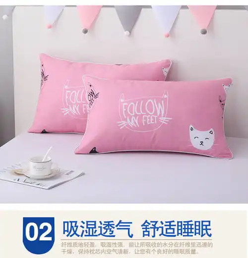  单人枕头芯成人枕头套装可爱卡通学生宿舍少女心情侣枕芯一对一只