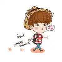  手绘韩范儿卡通情侣头像2019