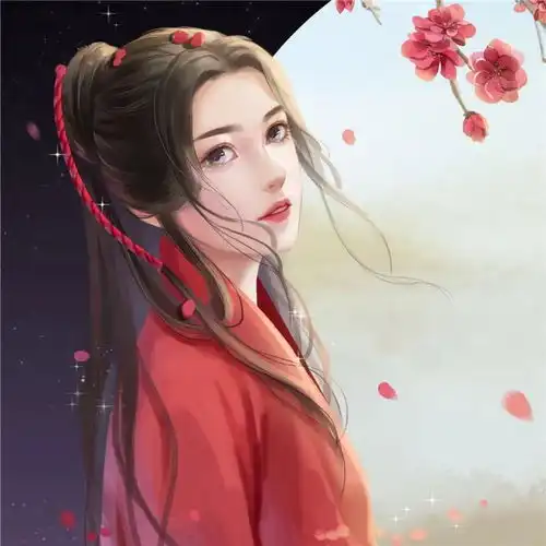  古风红色系头像城市堕入温柔的困意