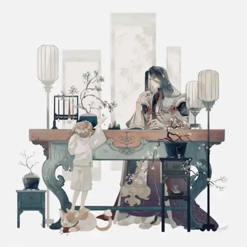 人物插画这是什么神仙插画呀也太唯美了吧值得收藏