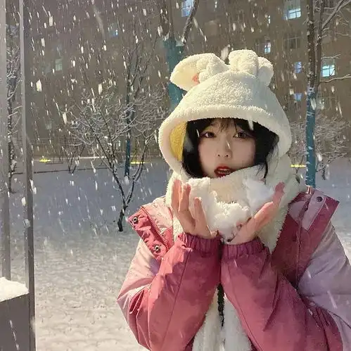  冬天下雪用的女生头像