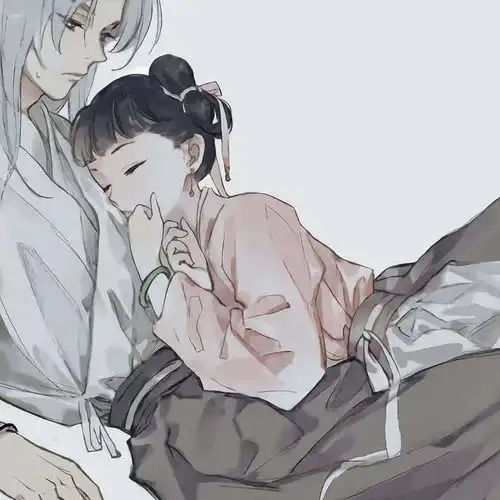  古风情侣头像桃花春色暖先开,明媚谁人不看来