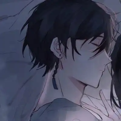  情侣头像动漫一男一女情侣头像二次元呆萌两张配对