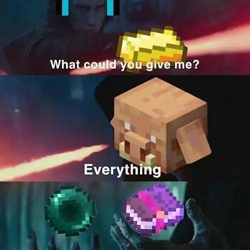  我的世界6张关于mc中的三大奸商,能看懂的一定是老玩家