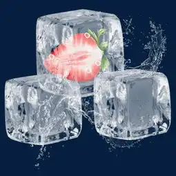  清新草莓冰块冰晶元素图片素材其他格式下载效果素材大全