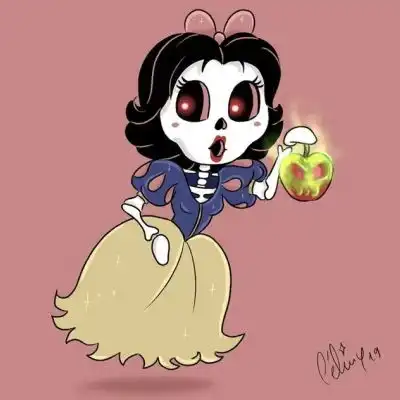  苏柒迪士尼公主骷髅动漫q版手绘卡通动漫头像我要个性网