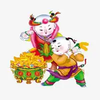  金童玉女年画情侣头像微信头像图片大全