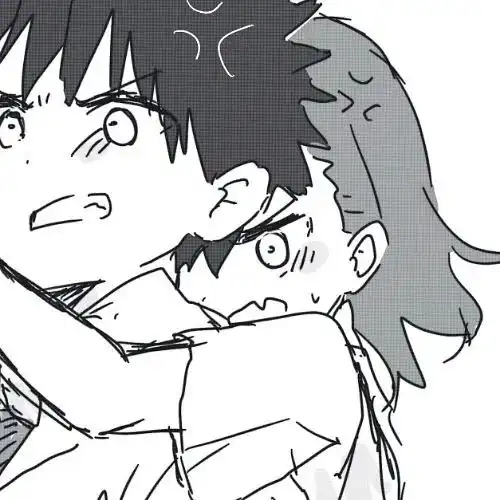  情侣头像0225黑白简约手绘卡通情侣头像