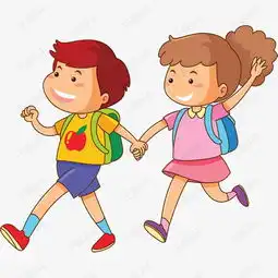 手拉手一起上学的兄妹素材图片免费下载高清psd千库网图片编号10038044