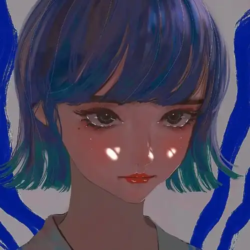  2022年单人头像超绝的短发手绘动漫头像