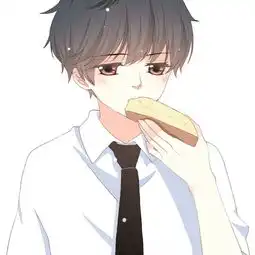  叼着面包的动漫男头,急等下面有图片