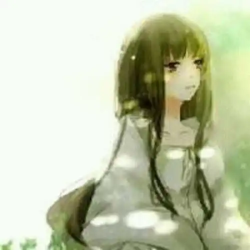  清新翠绿情侣二次元动漫头像