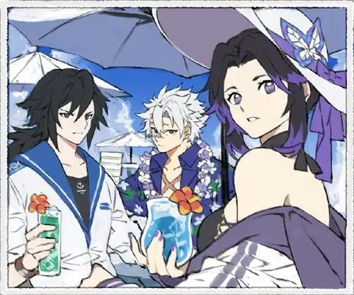  鬼灭之刃海边度假的九柱,你会选泳衣版恋柱,还是露肩装的虫蛀