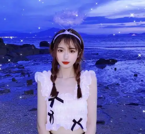ins蓝色系闪闪发亮闺蜜头像
