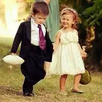  情侣头像小孩子卖萌可爱型一对微信头像图片大全