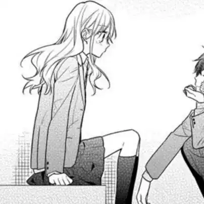  动漫情头自截堀与宫村黑白漫画情侣头像