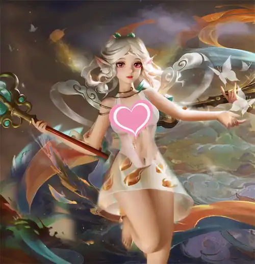  王者荣耀瑶去掉小内霸气瑶遇见神鹿动漫图片瑶遇见神鹿嘴巴里含球