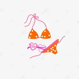  夏日比基尼泳装卡通图案素材图片免费下载高清psd千库网图片编号12225437