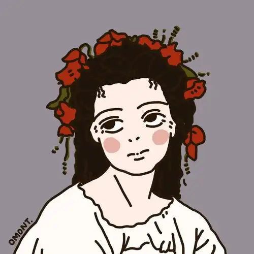 油画感沙雕闺蜜头像
