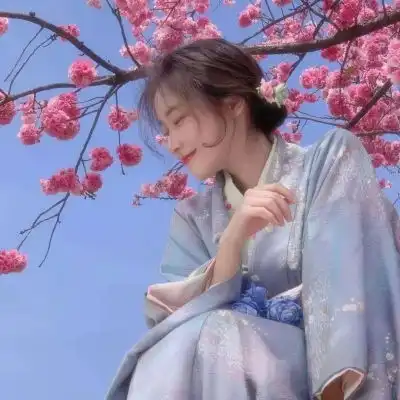 仙气樱花闺蜜头像真人图片,闺蜜头像仙气可爱