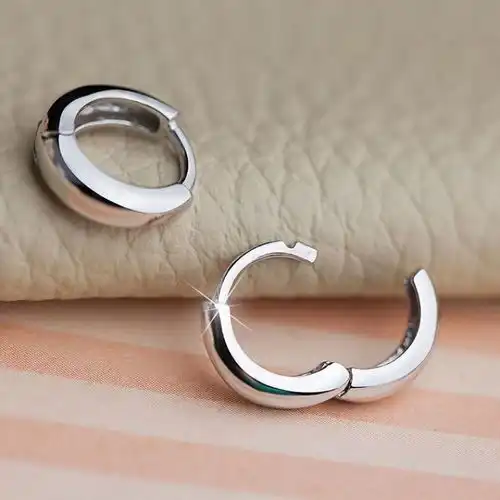  男女通用男耳环女耳钉光面小耳圈耳扣情侣耳环一对耳饰品韩版社会