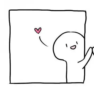  情侣头像简单干净大方白底手绘简约黑白小图案