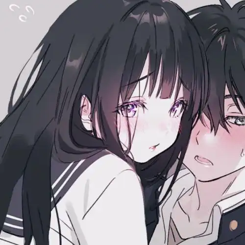  超好看的动漫情侣头像双人,爱你的人陪你一路向北