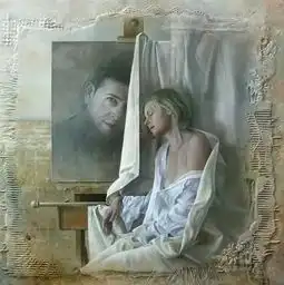 优美的法国美女人体油画,性感到爆
