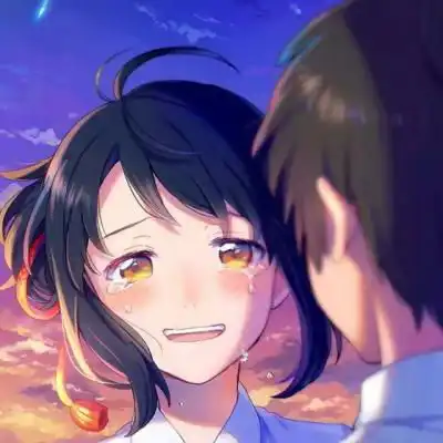  你的名字头像情侣一对单人你的名字动漫微信头像