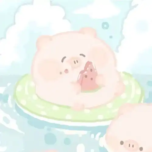  可爱物语猪猪头像背景图